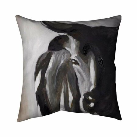 BEGIN HOME DECOR 20 x 20 in. Bull Head Closeup-Double Sided Print Indoor Pillow 5541-2020-AN134